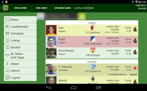 Comunio screenshot 8