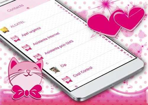 Pink Hearts SMS Theme screenshot 2