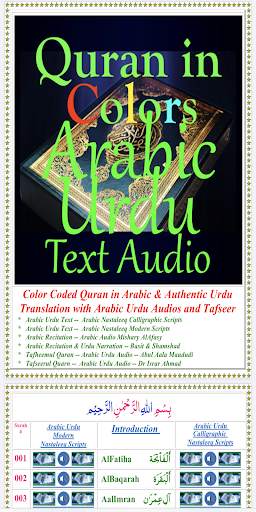 Quran Arabic Urdu Text Audio screenshot 1