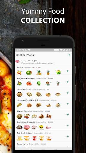 Food Stickers for WhatsApp screenshot 1