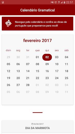 Calendário Gramatical Mobile скриншот 1