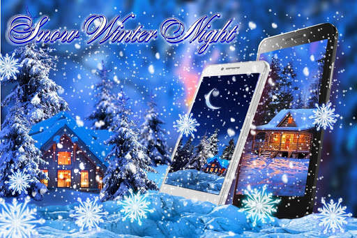 Snow Winter Night स्क्रीनशॉट 1