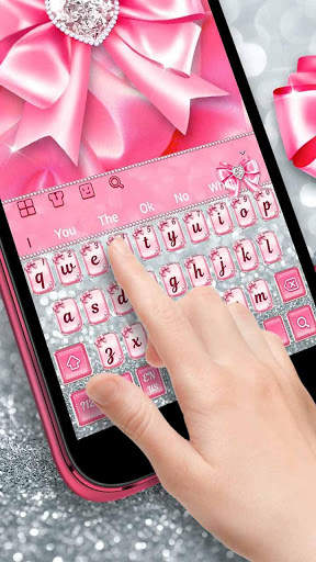 Pink Diamond Bow Keyboard screenshot 1