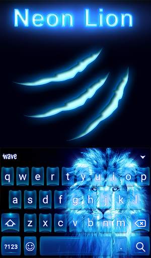Neon Lion Animated Keyboard   Live Wallpaper screenshot 2