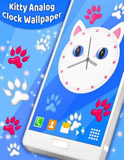 Kitty Clock Wallpaper 😻 Cute Cat Live Wallpapers screenshot 6