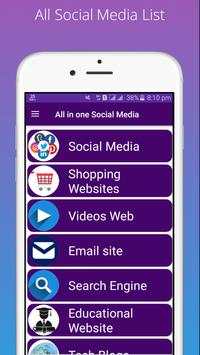 All social media and social networks in one app screenshot 1