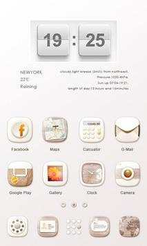 White Wooden GO Launcher Theme screenshot 2