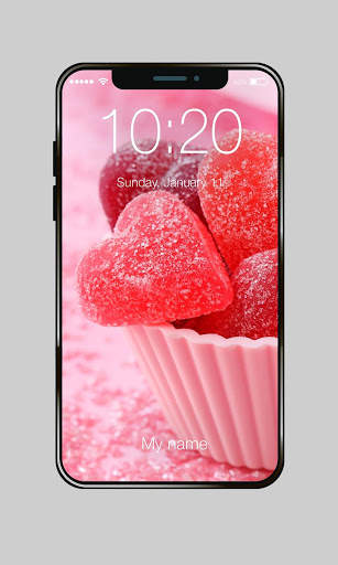 Sweet Candy Love Valentine HD AppLock Security screenshot 3