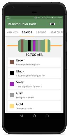 Resistor Color Code And SMD Code Calculator screenshot 2