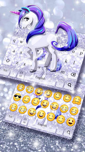 Silver Unicorn Keyboard screenshot 2