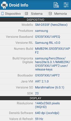 Droid Hardware Info screenshot 1