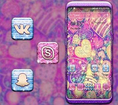 Bling Love Heart Launcher Theme screenshot 1