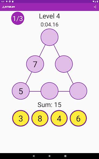 Magic Triangles - Math Puzzles - Aritgram screenshot 24