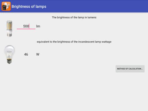 Brightness of lamps:lumen-watt 3 تصوير الشاشة