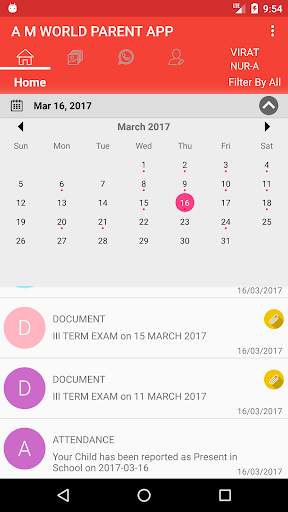 AM WORLD SCHOOL PARENT APP скриншот 2