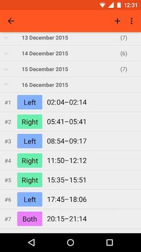 FeedTimer – Baby feeding diary screenshot 3