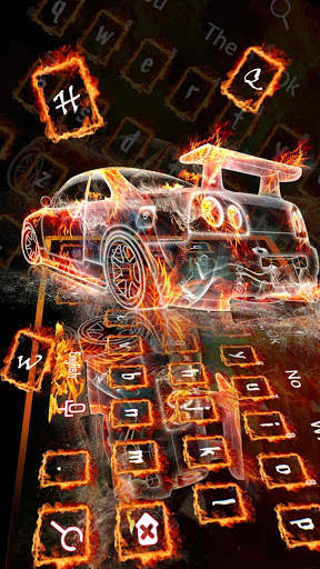 Cool Fire Car Keyboard screenshot 2