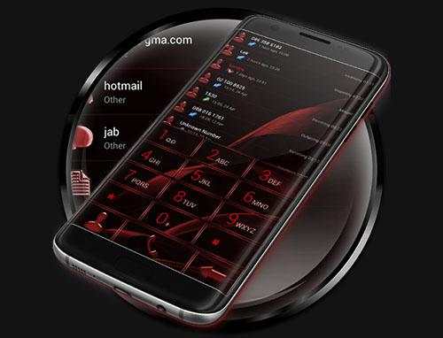 Dialer MetalGate Red Theme 7 تصوير الشاشة