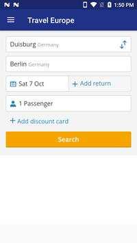 Travel Europe - Bus, Trains and Flights Tickets screenshot 2