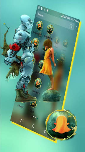 Girl Robot Lover Launcher Theme screenshot 4