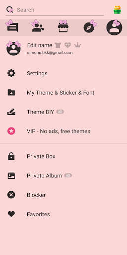 SMS Theme Ribbon Pink messages screenshot 5