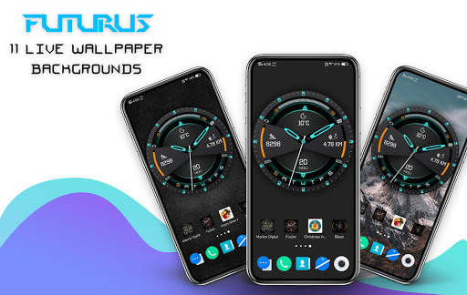 Futurus Watch Face & Clock Live Wallpaper screenshot 11