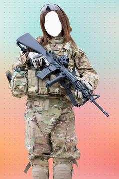 New Woman Army Photo Suit स्क्रीनशॉट 2