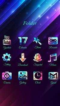 Galaxy Glass Go Launcher Theme screenshot 3