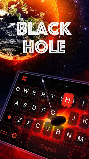 Galaxy Black Hole 3D Keyboard Theme screenshot 1