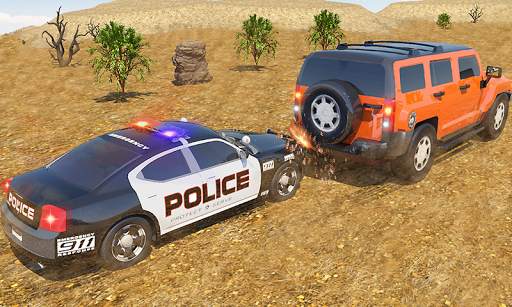 Offroad Jeep Prado Driving - Police Chase Games screenshot 2