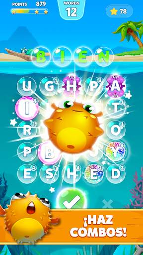 Bubble Words - Juego de conectar letras screenshot 1