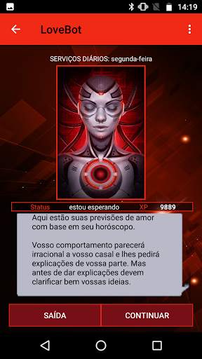 LoveBot Vida Amorosa Horóscopo screenshot 1