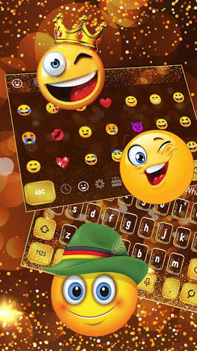 Elegant Golden Butterfly Keyboard screenshot 3