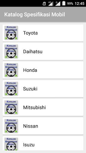 Katalog Spesifikasi Mobil screenshot 1