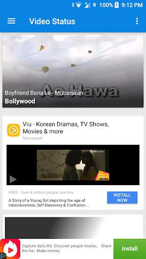 Video status screenshot 1
