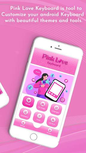 Pink Love Keyboard screenshot 3