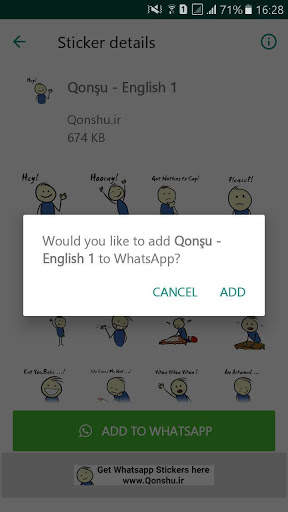Qonshu international stickers for WhatsApp screenshot 3