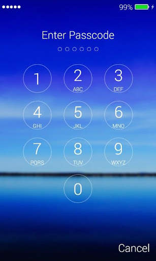 الأزرق قفل الشاشة 6 تصوير الشاشة