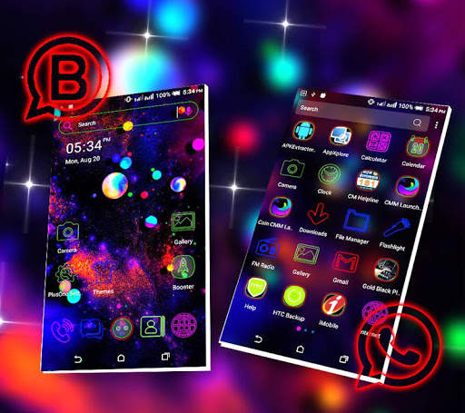 Neon Colorful Launcher Theme screenshot 2