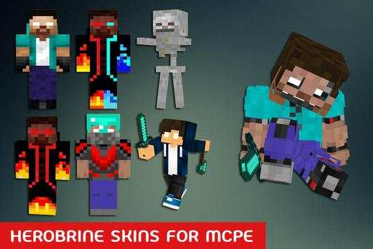 Herobrine Skins For MCPE 3 تصوير الشاشة
