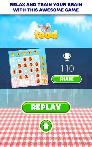 Permainan puzzle angka - makanan screenshot 15