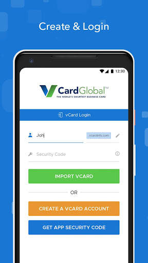 vCard Global Business Card 1 تصوير الشاشة