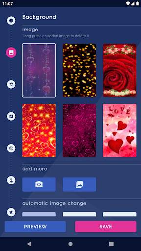 Hearts Love Clock Wallpapers screenshot 1