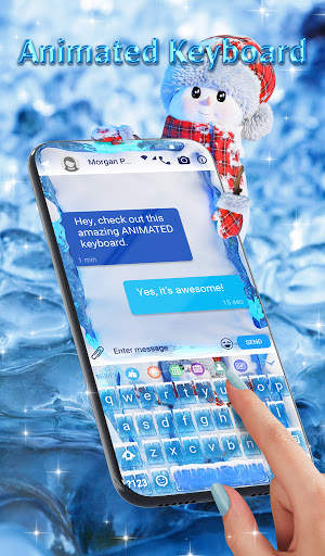 Christmas Wallpaper and Keyboard - Cute Snowman screenshot 2