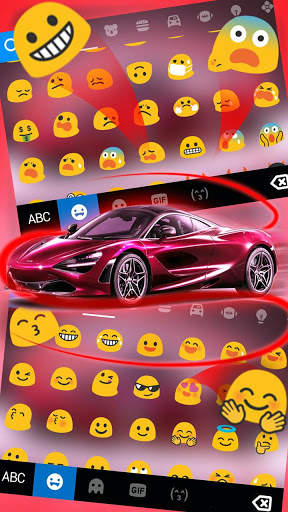 Racing Red Car Keyboard Theme screenshot 2