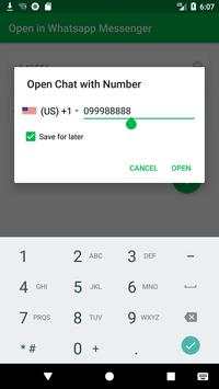 Open Chat in Whatsapp Messenger screenshot 2