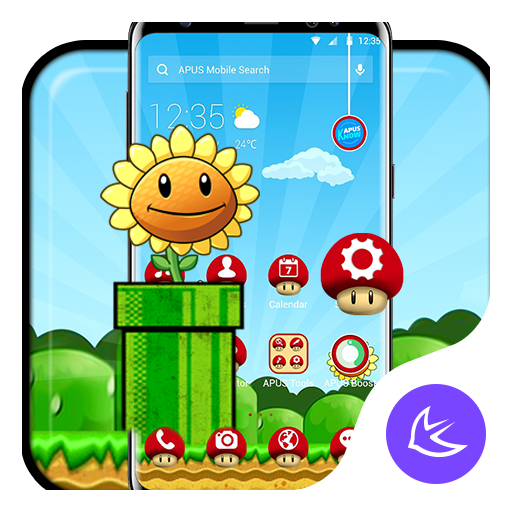 Cute Sunflower APUS Launcher theme icon