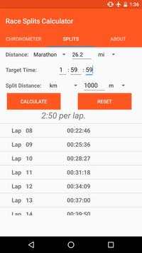 Race Pace Splits Calculator screenshot 4