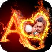 Fire Text Photo Frame 1.2