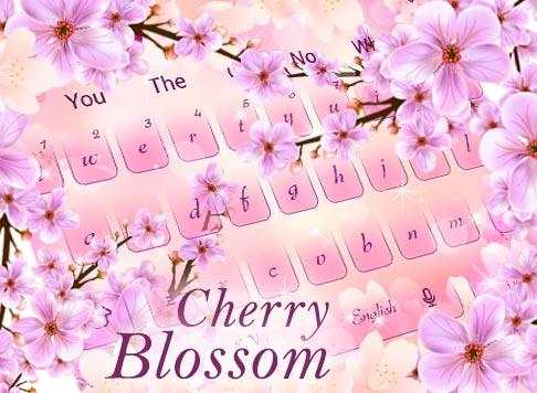 Spring Cherry Blossom Keyboard Theme screenshot 5